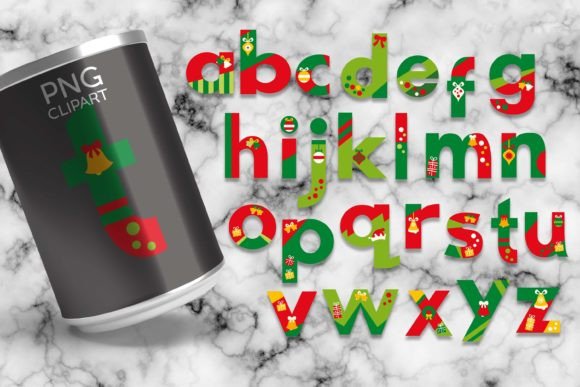 Christmas Abc Alphabet Letters for Festive Illustrations