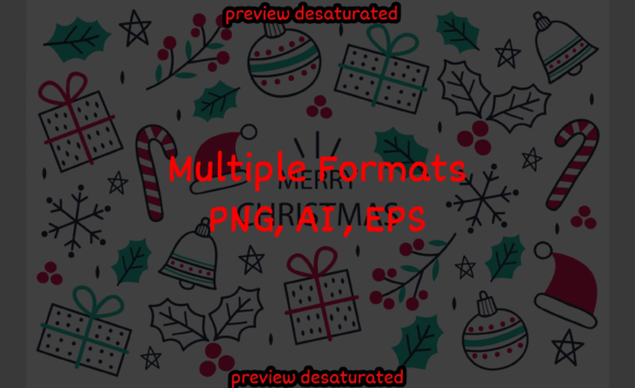 Christmas Background with Elements Handd Illustrations Review