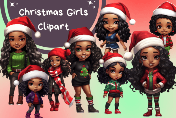Christmas Black Girl Sublimation Clipart Review