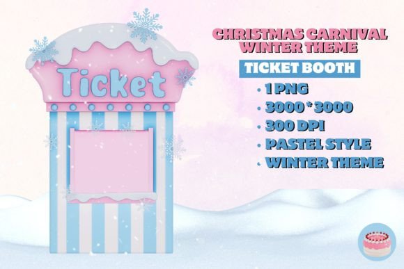 Christmas Carnival Winter Ticket Booth Illustrations Review
