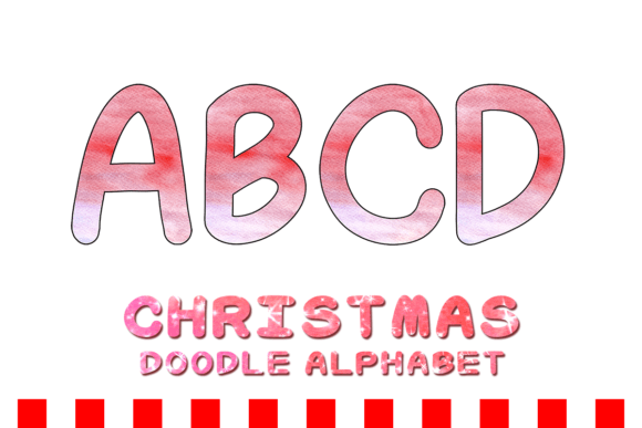 Christmas Doodle Alphabet Letter 135: Festive Illustrations for Local Brands