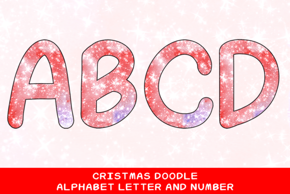 Christmas Doodle Alphabet Letter 22 for Festive Illustrations