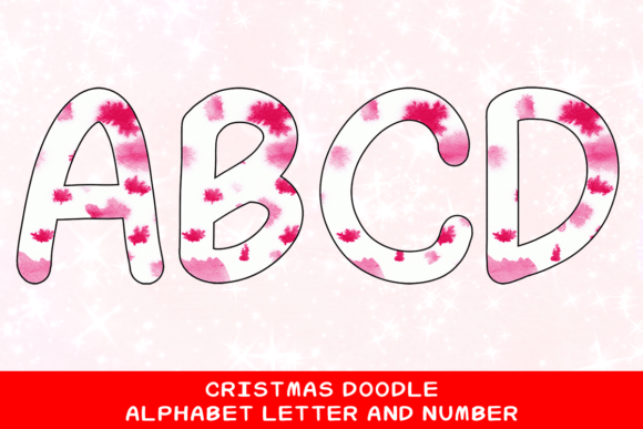 Christmas Doodle Alphabet Letter 68: Playful Illustrations for Seasonal Blogs
