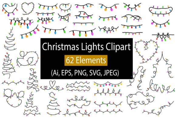 Christmas Lights Vector SVG PNG Bundle Review