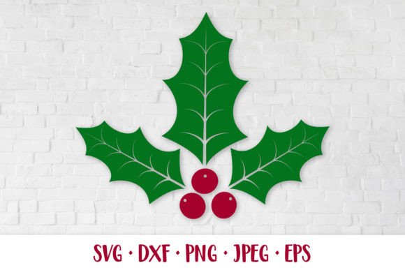 Holly Berry SVG. Christmas Plant: Festive Illustrations for Crafters