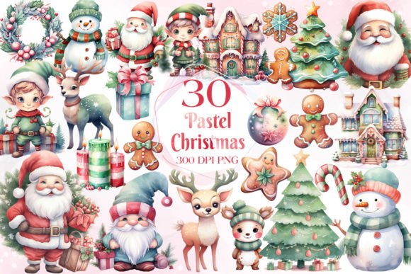 Pastel Christmas Sublimation Clipart Review