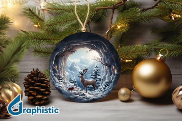 Reindeer Christmas Ornament PNG 05: A Designer's Review of Seasonal Illustrations