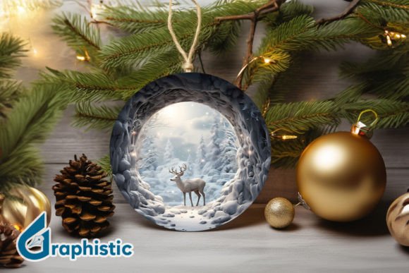 Reindeer Christmas Ornament PNG 11: A Crafter's Review of Seasonal Illustrations