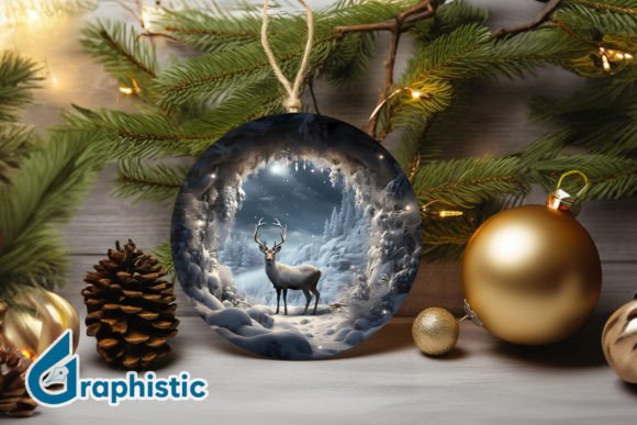 Reindeer Christmas Ornament PNG 19: A Crafter's Review of Festive Illustrations